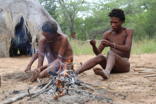 Bosjesmannen Namibie, ook wel San Bushmen genoemd
